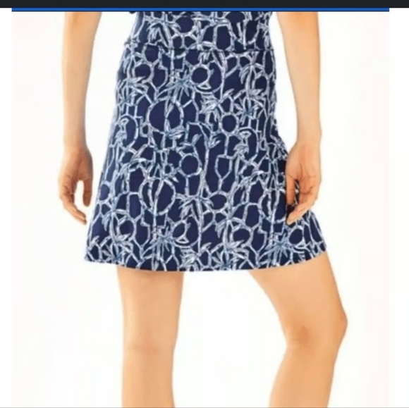 Lilly Pulitzer Navy Bamboo Circle Skirt - Picture 1 of 4
